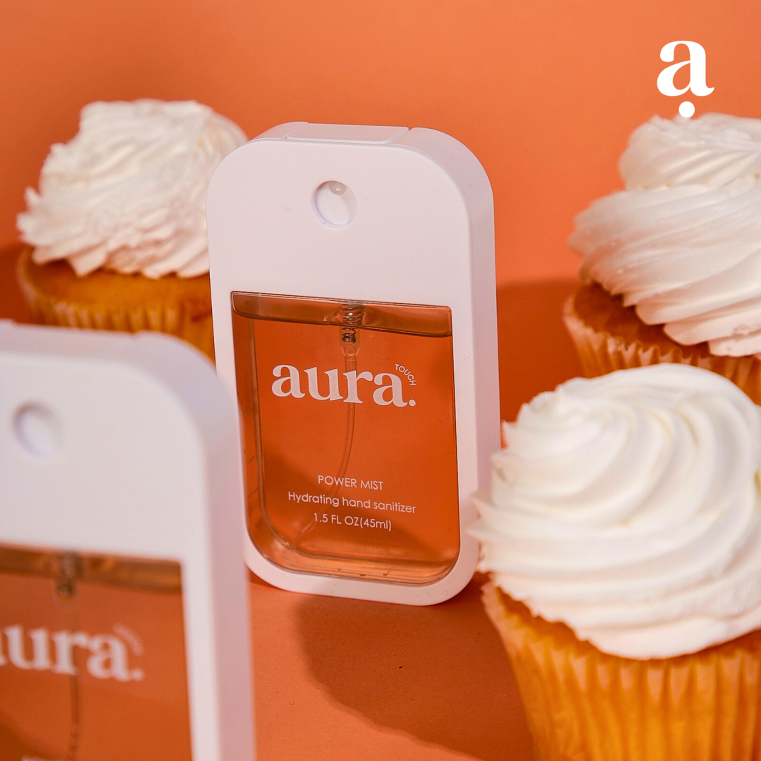 ¡EDICIÓN LIMITADA! PERFUME DE MANOS AURA CAKE + FUNDA COLOR CACAO GRATIS