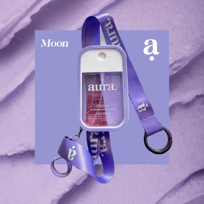 Strap y funda Lavanda Bloom para perfume de manos Aura Power Mist