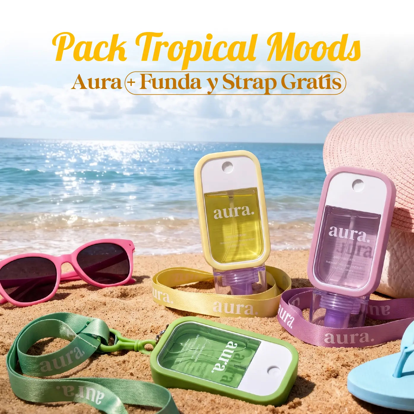 ¡PACK TROPICAL MOODS! AURA + GRATIS STRAP Y FUNDA